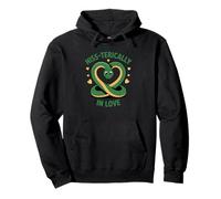 Hiss-terically In Love Cute Snake Heart Juego de Palabras Amante de Reptiles Sudadera con Capucha