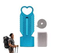 Hisson de supervivencia de seguridad, silbato de seguridad de aluminio - Doble tubo de supervivencia stridente con cordón fuerte para kayak - Rescate de rescatistas Señalización de caminatas al aire