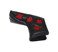 Histar - Funda para Cabezal de Golf, diseño de Hoja de Arce, Color Rojo, Negro