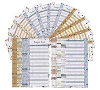 Histeaa 12 hojas de presupuesto de gastos, organizador de dinero para carpeta de presupuesto A6, para efectivo y libro de contabilidad, para cartera, planificador de presupuesto