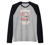 Histerectomía Útero Desalojo Tripulación Diversión Mujer Cirugía Paciente Camiseta Manga Raglan