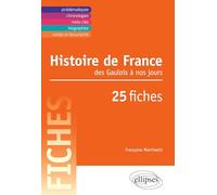 Histoire de France des Gaulois à nos jours en 25 fiches (50 FICHES)