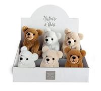 Histoire d'ours- Histoire d'Osito Display-Oso Blanco, 3 x marrón, 2 x Beige, Color Surtido Mixto (Doudou et compagnie HO2999)