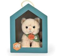 Histoire d'ours - Peluche pequeño Gato Beige SPA - 16 cm - Peluche de Gatito Totalmente Suave para Adoptar con Caja - Alianza SPA - Idea de Regalo solidario para niños y Adultos - SPA-CHATBEIGEMM