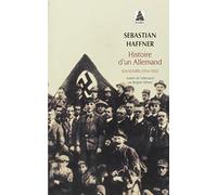 Histoire d'un Allemand: Souvenirs 1914-1933