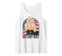 Historia Buff Benjamin Franklin Body Builder Meme 4 de Julio Camiseta sin Mangas