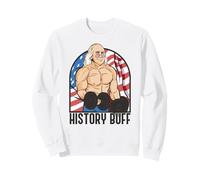 Historia Buff Benjamin Franklin Body Builder Meme 4 de Julio Sudadera