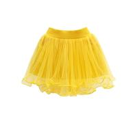 Historia de Adviento 24 Capítulos Primavera Niños Falda Regalo Niña Falda de malla con cuentas clavadas Falda Pengpeng Cuatro estaciones con tirantes Niña, amarillo, 13-14 años