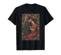 Historia de amor samurai japonesa con rosas y katana Camiseta