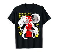 Historia de Fantasmas de Terror japonés Kaidan Monstruo Espeluznante Anime Art Camiseta gráfica económica