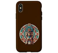 Historia de la Estatua del Guerrero Azteca y Calendario Maya de Méx Carcasa para iPhone X/XS
