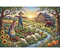 Historia de la Granja de Lana Puzzle De Madera 1000 Piezas Adultos Y Niños,Madera,Deco Pared,Regalo Ideal,Desafío,Rompecabezas,14 Años+,Anti-estrés,Relax,Reto,Educativo (75x50cm)