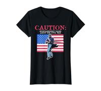 Historia de la Guerra Civil Buff Humor Habla sobre la precaución de la Guerra Civil Camiseta gráfica económica, Mujer, Negro, XL