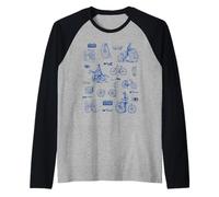 Historia de la ilustración del Ciclismo Camiseta Manga Raglan
