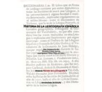 Historia De La Lexicografia Española