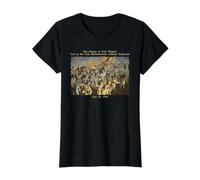 Historia del 54º Regimiento de la Guerra Civil de Massachusetts de Fort Wagner Camiseta gráfica económica, Mujer, Negro, M