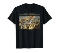 Historia del 54º Regimiento de la Guerra Civil de Massachusetts de Fort Wagner Camiseta gráfica económica, Hombre, Negro, S