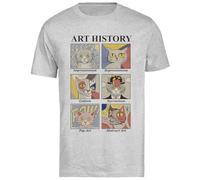 Historia del Arte Camiseta Gris De Manga Corta para Hombre Unisex Black tee Baggy Oversized T-Shirt
