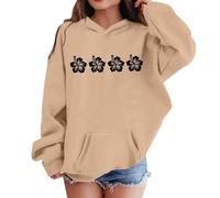 Historia Del Comunismo Sudaderas y sudaderas para niñas para invierno, ropa informal, jersey de cuello redondo con estampado de letras para niños de 2 a 13 años, actividades (Khaki, 2-3 Years)