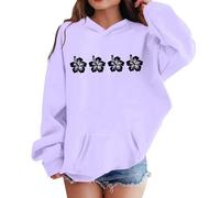 Historia Del Comunismo Sudaderas y sudaderas para niñas para invierno, ropa informal, jersey de cuello redondo con estampado de letras para niños de 2 a 13 años, actividades (Purple, 11-12 Years)