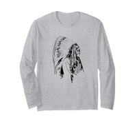 Historia del Orgullo de los Indios Americanos Sioux Lakota - USA India Roots Manga Larga