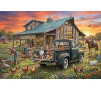 Historia del Rancho Soleado Puzzle De Madera 500 Piezas Adultos Y Niños,Rompecabezas,Desafío,Regalo Ideal,Deco Pared,14 Años+,Anti-estrés,Relax,Reto,Madera,Educativo (52x38cm)