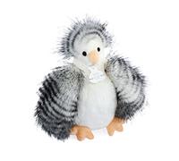 Historia D'OURS - Les Champêtres Chic - Les Pouletes - Peluche Blanco y Gris de 20 cm - Idea de Regalo para Nacimiento o Pascua - para Decorar o abrazar - Peluche de Animales de la Granja - HO3217
