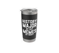 Historia Mayor De Día Memes De Noche Historia Meme De Estudiante Vaso térmico de acero inoxidable de doble pared