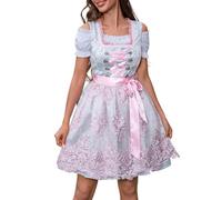 Historia medieval de Inglaterra elegante vestido de corsé de encaje para mujer, disfraz gótico, cosplay, vestido formal, fiesta de noche, Momo Yaoyorozu, disfraz de cosplay, Rosa., M