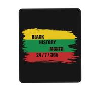 Historia Negra De La Época Mouse Pad Antideslizante Mousepad Lavable Alfombrilla De Ratón para Oficina Pc Ordenador 25X30Cm