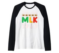 Historia Negra del Día de Martin Luther King jr. MLK Camiseta Manga Raglan