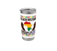 Historia negra honrando el pasado Inspirando el poder futuro Vaso térmico de acero inoxidable de doble pared
