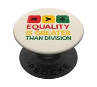 Historia Negra Igualdad Mayor Que la división Mujeres Hombres Niños PopSockets PopGrip Adhesivo