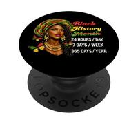 Historia Negra: Orgullo, Mujer Afro, Herencia Africana PopSockets PopGrip Adhesivo