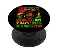 Historia Negra: Orgullo, Mujer Afro, Herencia Africana PopSockets PopGrip Adhesivo