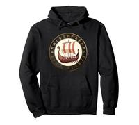 Historia nórdica del Drakkar Vikingo Sudadera con Capucha, Unisex para Adultos, Negro, M