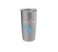 Historia Superior Michigan USA CanadaViaje Vaso térmico de acero inoxidable de doble pared