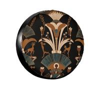 Historia Tribal Egipcia Faraónica Antigua Cubierta De Rueda De Repuesto Universal Cubierta De Neumático Impermeable Bolsas para Neumáticos para SUV Auto Remolque 14inch