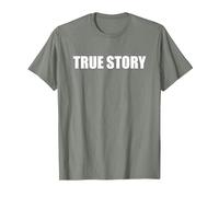 Historia verdadera Camiseta, Hombre, Verde Militar Jaspeado, L