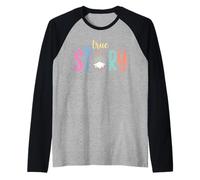 Historia Verdadera Cruz Jesús Día de Pascua Christian Camiseta Manga Raglan