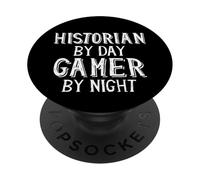 Historiador De Día Jugador De Noche Historia Mundial Lección De Juego PopSockets PopGrip Adhesivo
