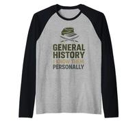 Historiador Militar Battlefield Investigación Guerra Estrategia Nerd Camiseta Manga Raglan
