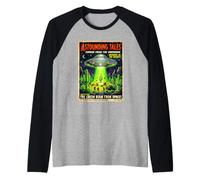 Historias asombrosas Vintage Ciencia ficción Cómic Meme Camiseta Manga Raglan