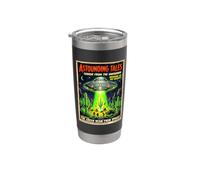 Historias asombrosas Vintage Ciencia ficción Cómic Meme Vaso térmico de acero inoxidable de doble pared