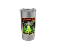 Historias asombrosas Vintage Ciencia ficción Cómic Meme Vaso térmico de acero inoxidable de doble pared