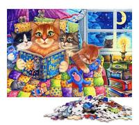 Historias de Cuento de Hadas Gatos Puzzle para Adultos 500 Piezas Educational Game para Decoración del Hogar Cumpleaños Juego De Rompecabezas Stress Relief Toy 500pcs (52x38cm)