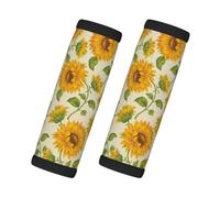 Historias de girasoles frescos impresas, 2 piezas de fundas para asas de equipaje, cubiertas suaves y cómodas para asas de equipaje. Etiqueta para equipaje.