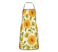 Historias De Girasoles Frescos Impresas Delantal Barbacoa Impermeable Delantal Cocina Antiincrustante Delantales Cocina para Trabajo Peluquero Restaurante 52X72cm