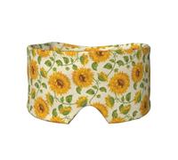 Historias de girasoles frescos impresas,Máscara para ojos con bloqueo de luz y protección ocular completa para dormir, orejeras y ojos.