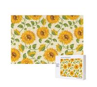 Historias de Girasoles Frescos Impresas,Rompecabezas de Madera de 300 Piezas, Juego Familiar, Rompecabezas para Adultos, Adolescentes, decoración del hogar